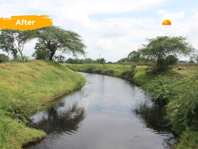 Manjara River after de-silting